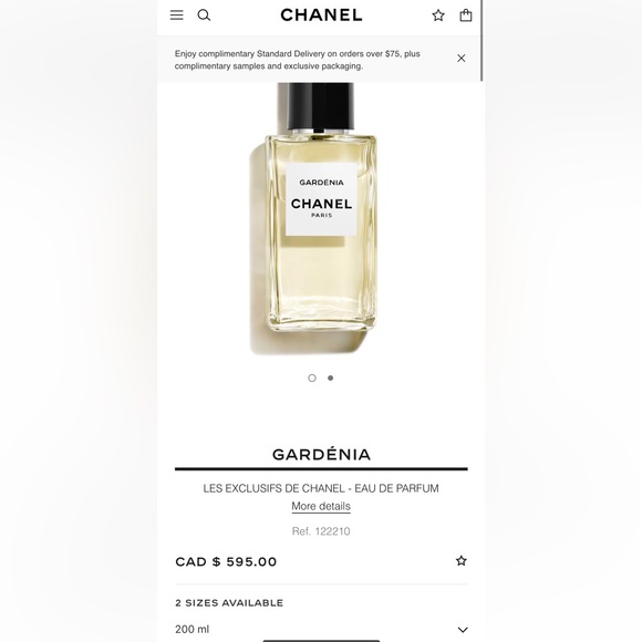 Chanel GARDÉNIA fragrance 200ml LES EXCLUSIFS  EDP - Picture 2 of 5